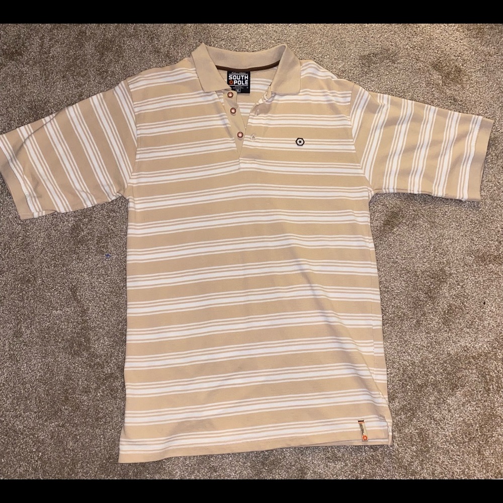 Southpole Authentic Collection Men's Striped Short Sleeve Polo Shirt XLarge